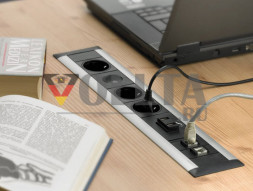 EVOline FrameDock 1-U-1 серебристый / Питание / Зарядное устройство USB / Свободное место