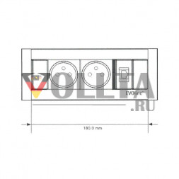EVOline FrameDock (BF) питание/данные / 2 разъема питания / RJ45 / серебристый