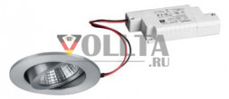 Brumberg 39353253 LED Встраиваемый точечный светильник алюминий матовый 6W 650lm 3000K 230V dim DA68mm IP65