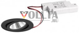 Brumberg 39363183 LED Встраиваемый точечный светильник цвет:черный, 230V 6W 3000K диммируемый 640lm IP20