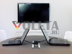 EVOline FrameDock DATA / белый цвет / 3 розетки питания / 2 порта RJ45