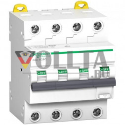 Schneider Electric A9D67425 IC60 4P 25A 30MA C 6KA УЗО/автоматический выключатель