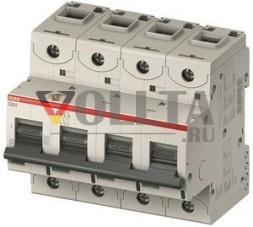 ABB Stotz-Kontakt S804N-C63, высокопроизводительный автоматический выключатель, 63A,C,400VAC=Icu 36kA,690VAC=Icu 4.5kA, 4P, 2CCS894001R0634