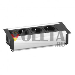 EVOline FrameDock SMALL /серебристый / 3 розетки