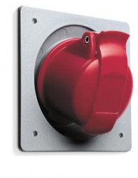 ABB Stotz-Kontakt 332RAU9, панельная розетка, 32 А, IP44 9ч, 3P+E, 200-250 В, 50+60 Гц, синяя, 2CMA193276R1000