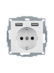 Berker 48038989 USB-розетка полярно-белая глянцевая SCHUKO