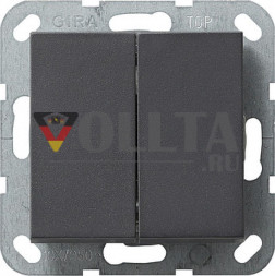 Gira 012828 System55 Клавишный переключатель 10А, переключатель/выключатель цвет:антрацит