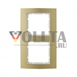 Berker 10123046 B3 рамка двойная,  цвет:золотой, тон: матовый
