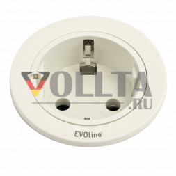 EVOline One / 1x розетка / защитное кольцо / Белый