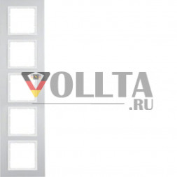 Berker 10156914 B7 рамка пятерная цвет: алюминевый, тон: матовый