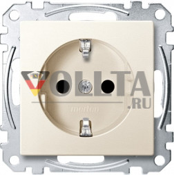Schneider серия: Merten MEG2400-0444 System M SCHUKO-розетка 16А, цвет: кремово-белый, тон: матовый