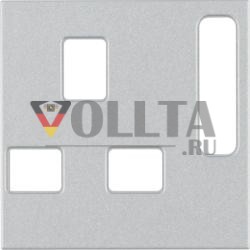 Berker 3313071404 Центральная часть для розеток, британский стандарт, переключаемая, алюминий, матовый Berker B.7